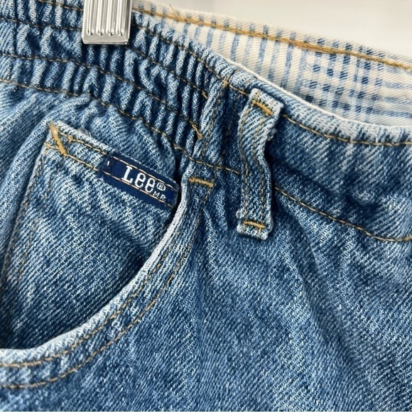 Vintage Lee High Waisted Jeans Elastic Waist - Picture 4 of 7